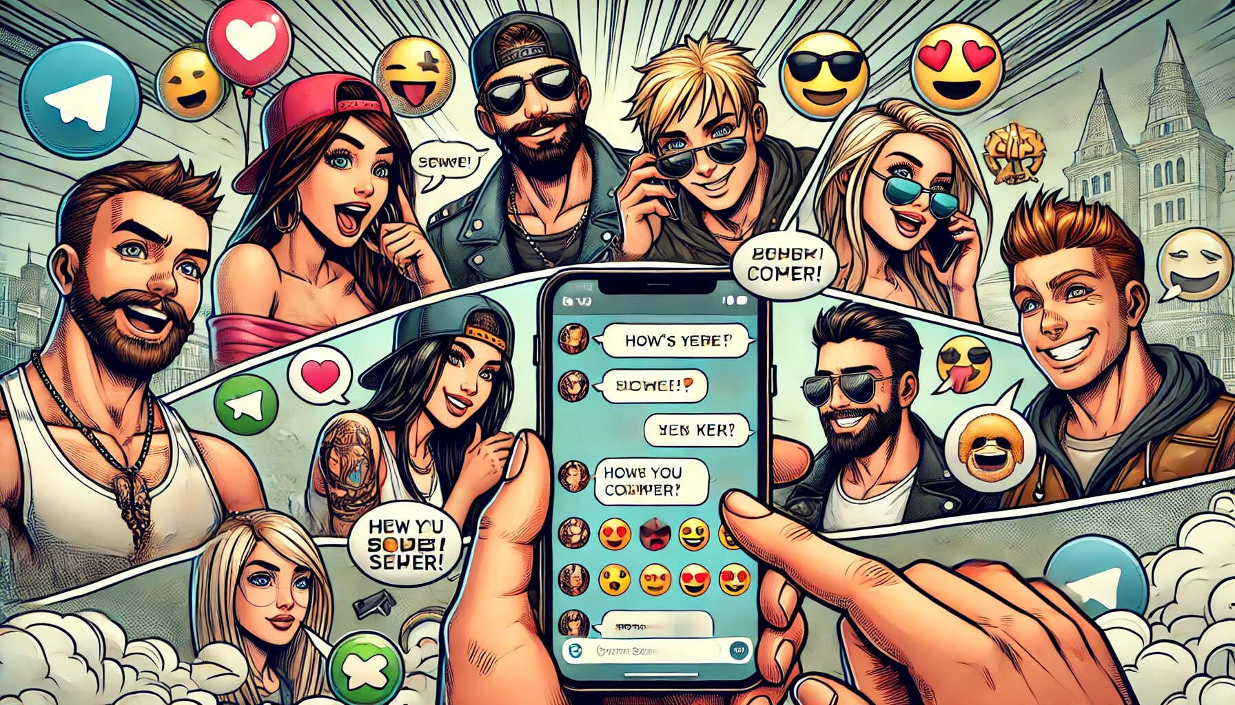 DALL·E 2025-03-04 13.53.18 - A realistic comic-style illustration of a fun and interactive chat screen from Telegram, featuring realistic characters chatting with each other using_proc.jpg